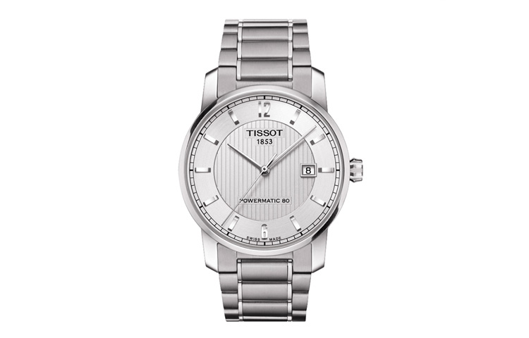 

Мужские часы Tissot с автоподзаводом, механический механизм, корпус из титана, ремешок из титана, серебристый циферблат, 40 мм