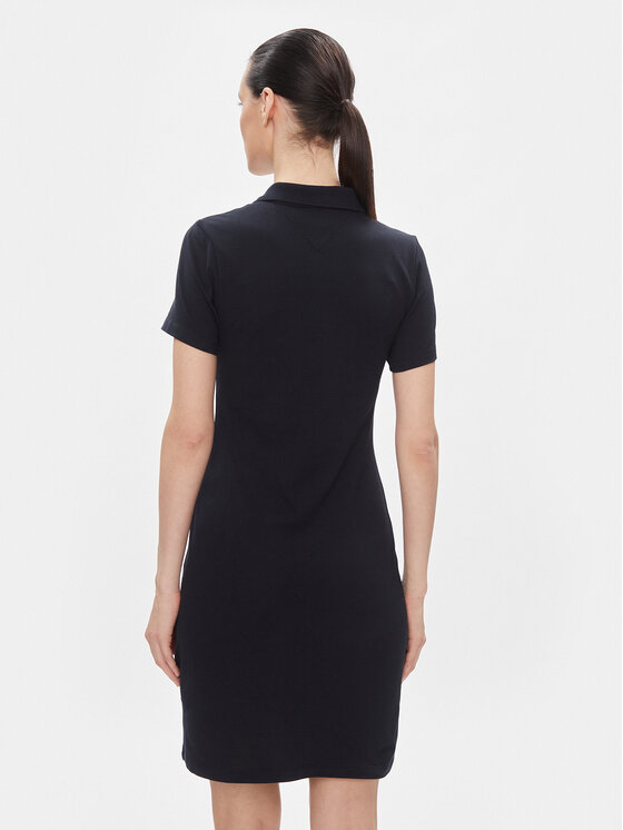 Платье облегающего кроя для повседневной носки 1985 Slim Pique Polo Dress Ss WW0WW42048 Tommy Hilfiger, синий — фото 3