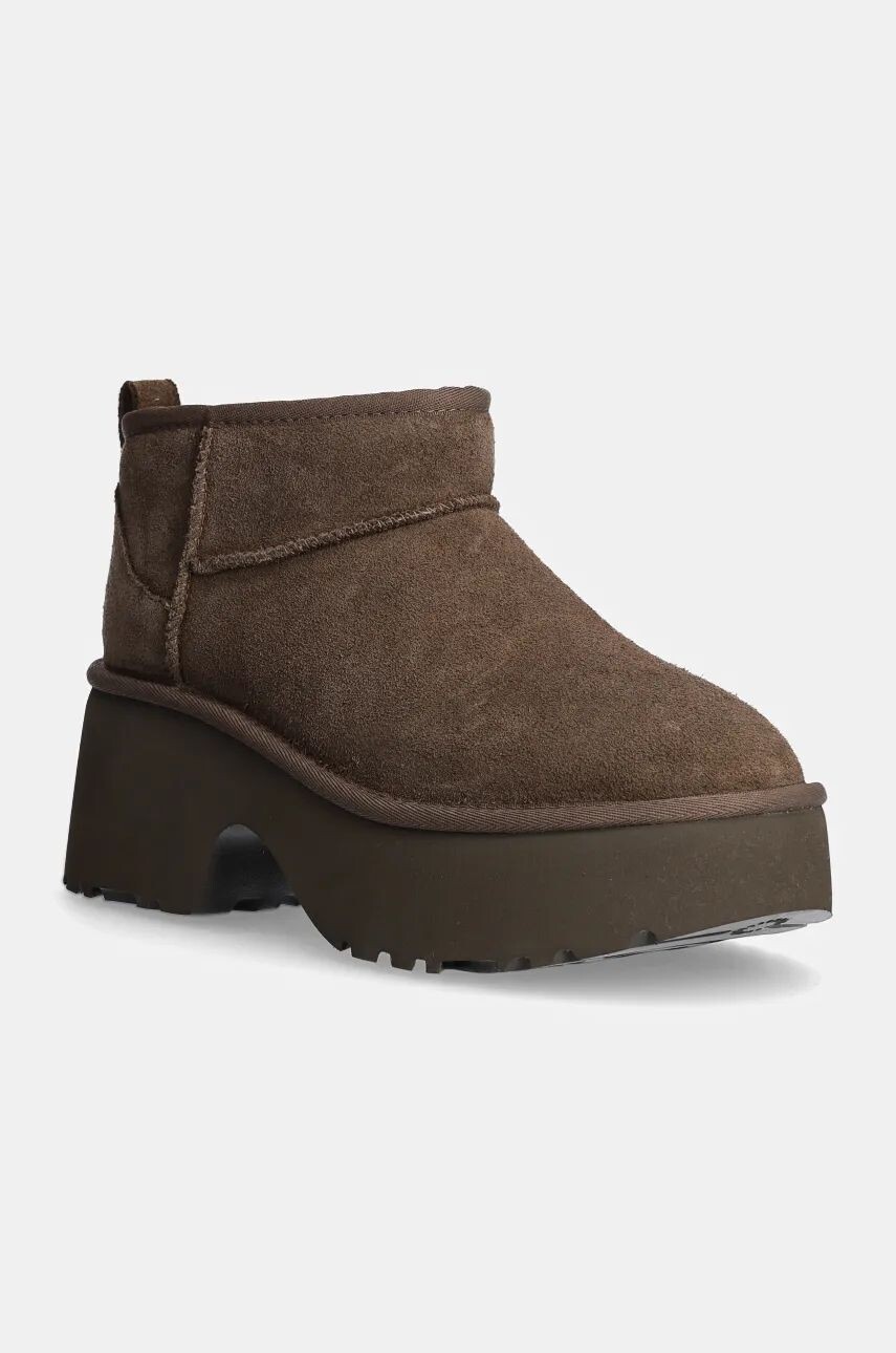 

Замшевые ботильоны UGG Classic Ultra Mini New Heights, коричневый