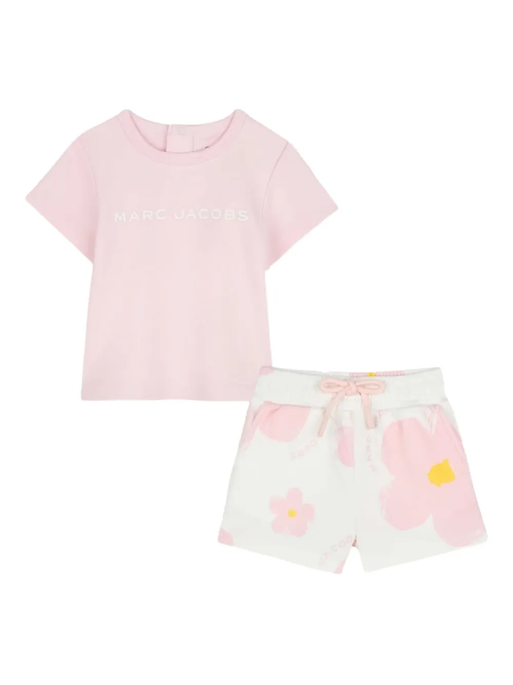 

Комплект из топа и шортов с цветочным принтом Marc Jacobs Kids, розовый