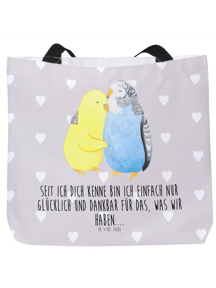 

Шоппер Mr. & Mrs. Panda, серый пастельный