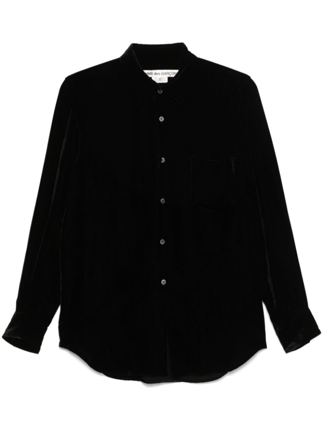 

Бархатная рубашка Comme Des Garçons, черный