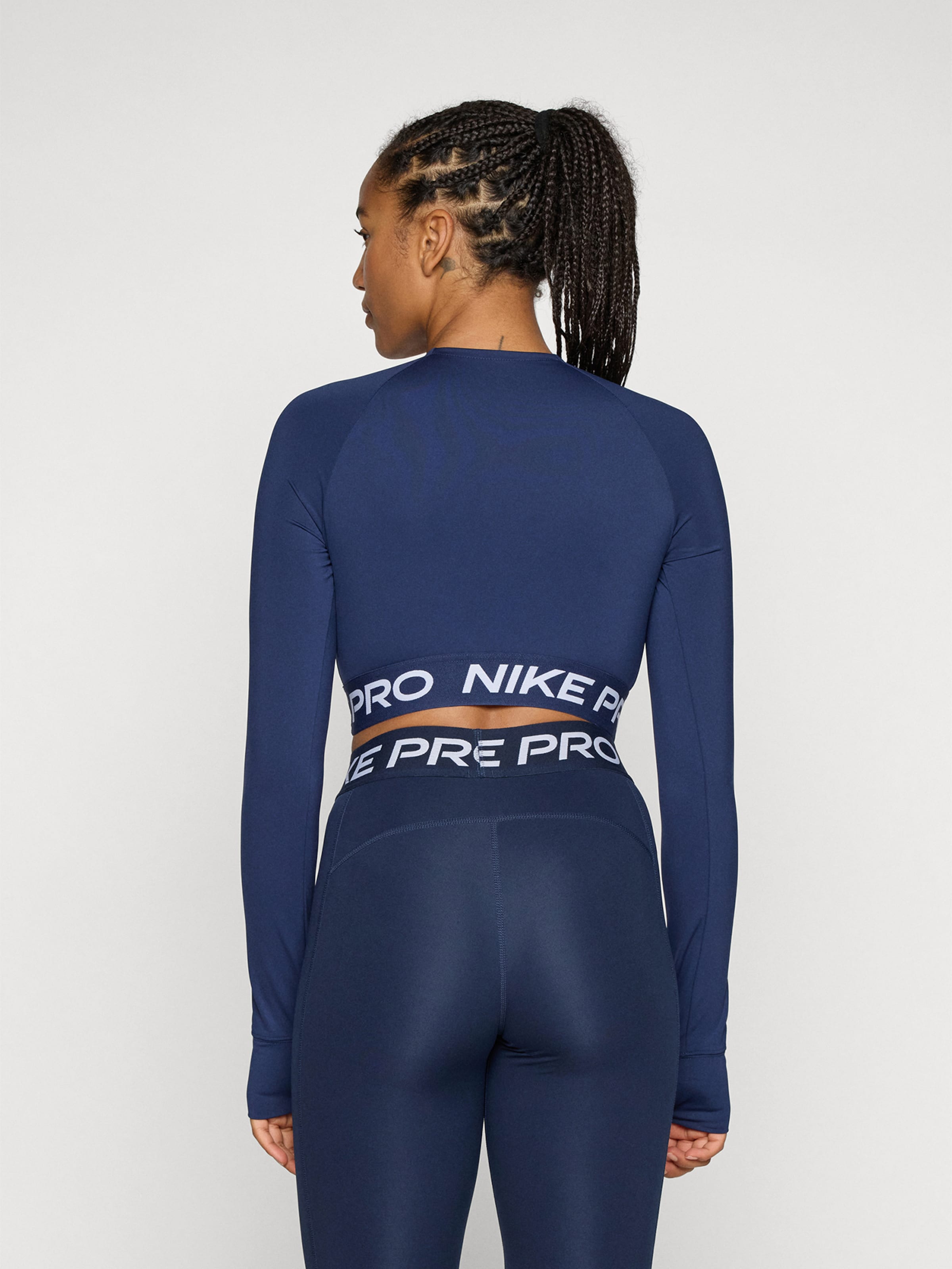 NIKE Футболка Performance 'Pro' в цвете Navy — фото 3