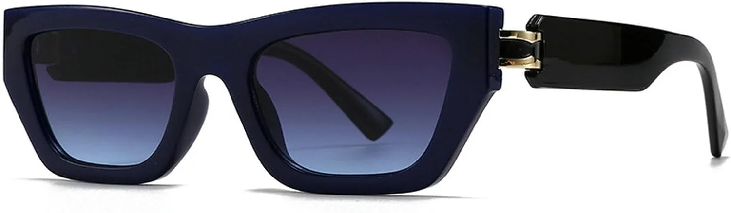 

Ретро-солнцезащитные очки «кошачий глаз» для женщин, модные квадратные солнцезащитные очки для вождения, очки с защитой от УФ-излучения UV400 mincl, Blue