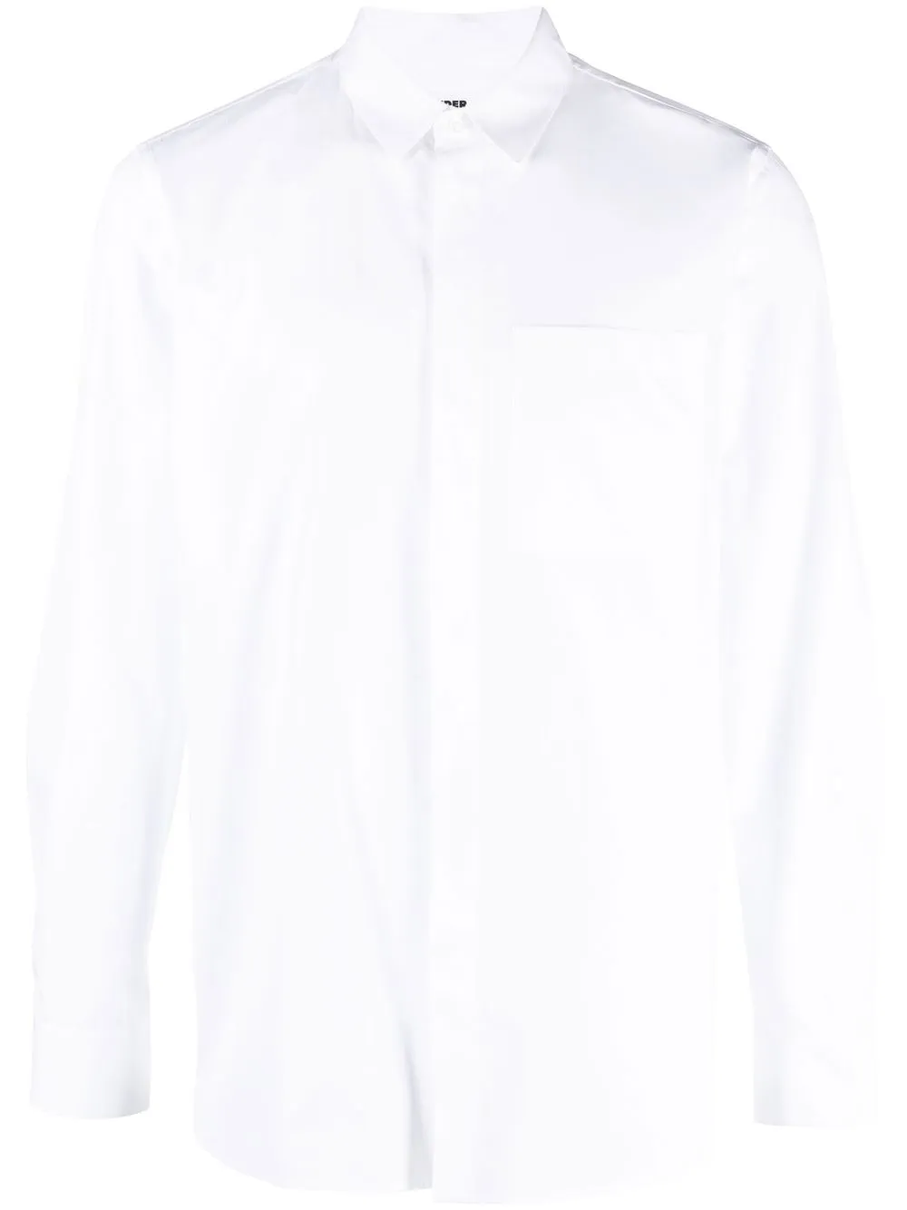 

Поплиновая рубашка с потайной застежкой JIL SANDER, белый