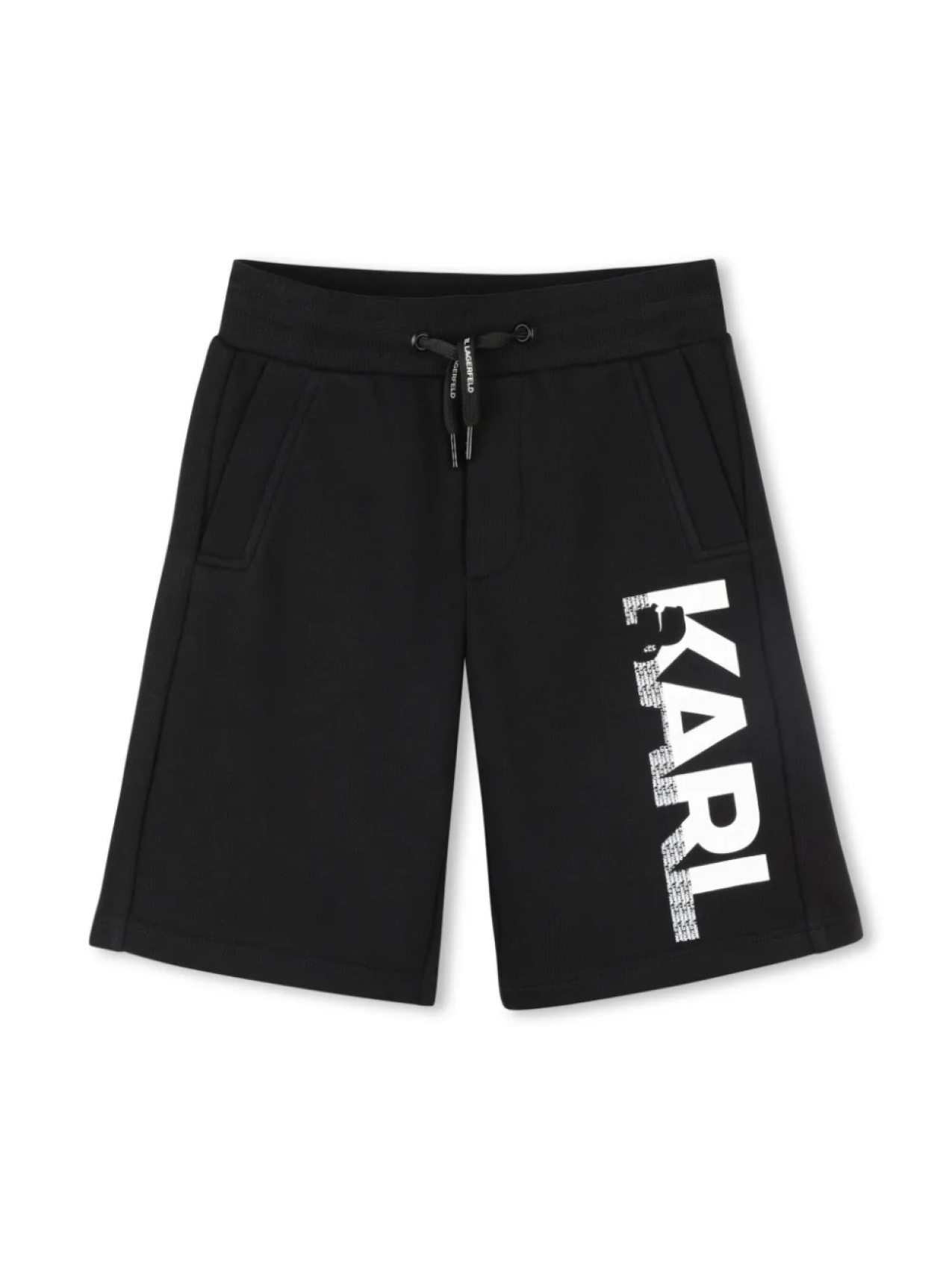 Karl Lagerfeld Kids спортивные шорты с логотипом, черный