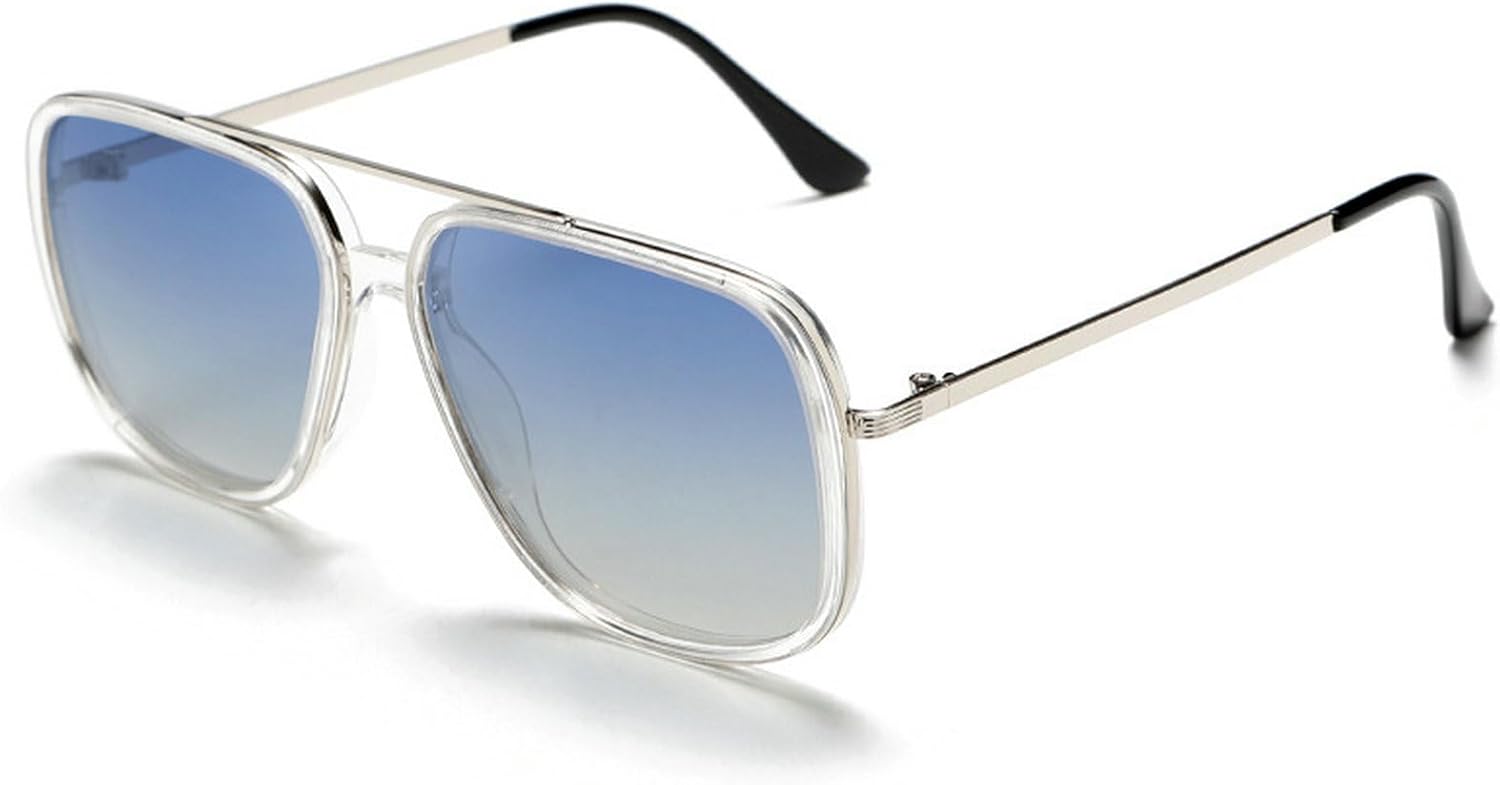 

Крупные поляризованные квадратные солнцезащитные очки для женщин 2025 года, роскошные модные металлические очки-пилот для мужчин, винтажные солнцезащитные очки UV400 mincl, C5