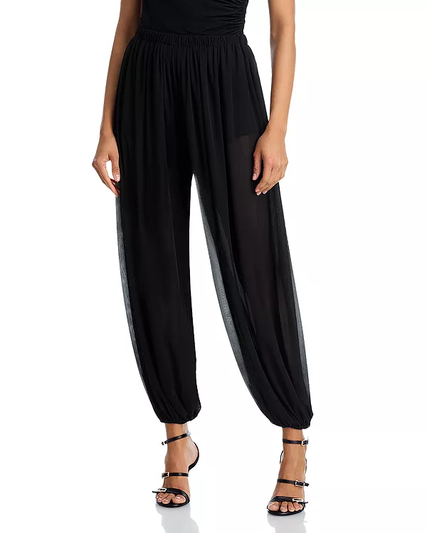 

Брюки с объемными штанинами - эксклюзив Aqua, черный