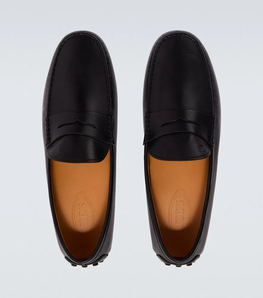 Кожаные мокасины Gommino для вождения Tod's, черный — фото 4