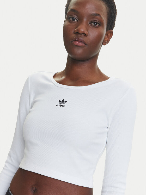 Облегающая блузка Essentials Ribbed JC9011 Adidas, белый — фото 4