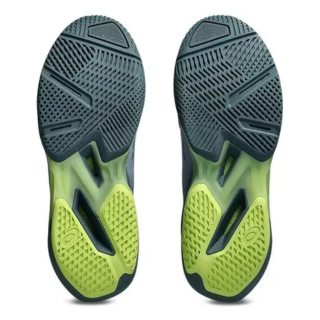 Мужские теннисные кроссовки для всех типов покрытий «Solution Speed FF 4» от ASICS, Gray X Yellow — фото 3