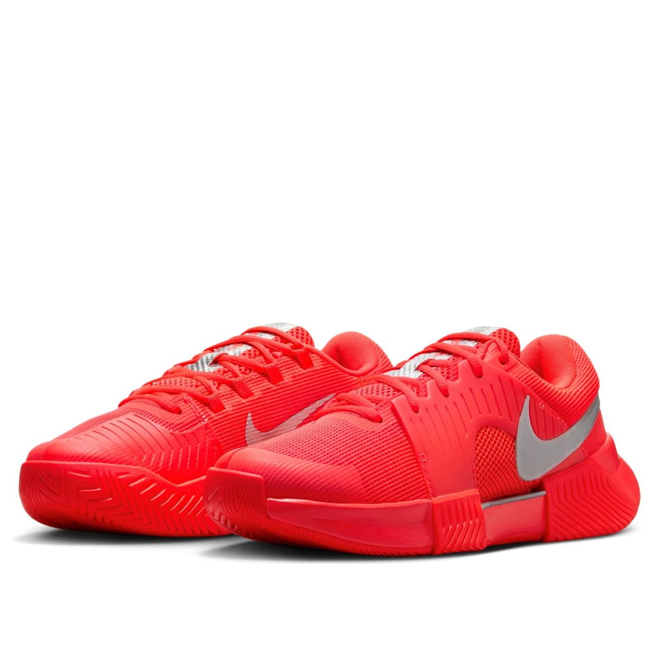 Кроссовки (WMNS) Nike GP Challenge 1 Premium 'Bright Crimson Metallic Silver' — фото 4