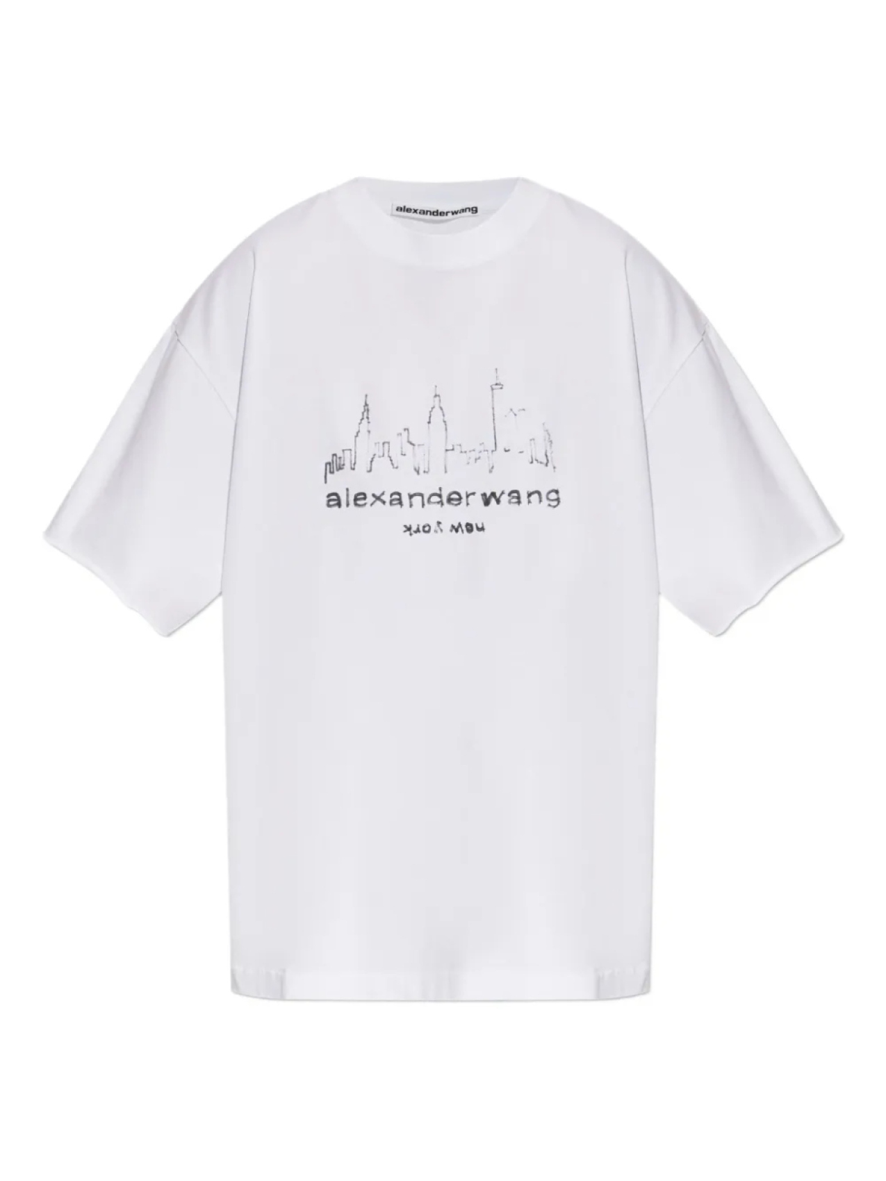 

Футболка с принтом городского пейзажа Alexander Wang, белый
