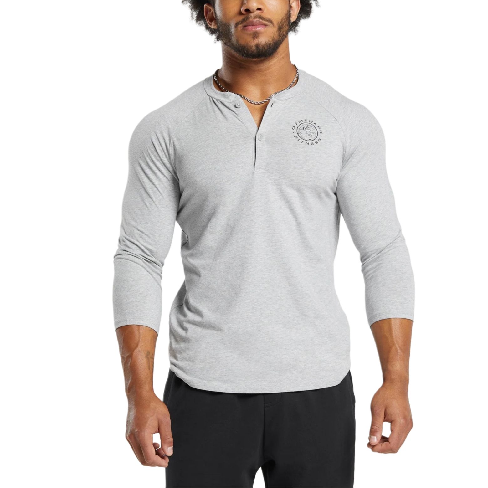 

Gymshark Мужская футболка светло-серого цвета, цвет «грязевой камень», Серый, Gymshark Мужская футболка светло-серого цвета, цвет «грязевой камень»