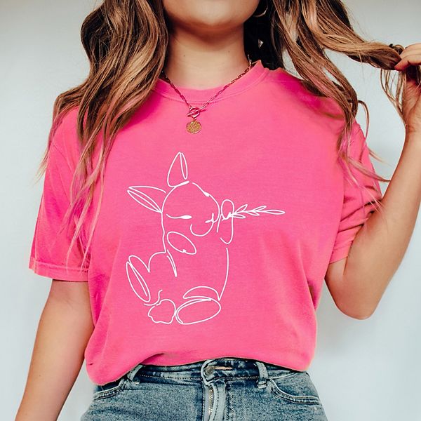 

Футболка Hand drawn bunny garment dyed Simply Sage Market, Зеленый, Футболка Hand drawn bunny garment dyed Simply Sage Market