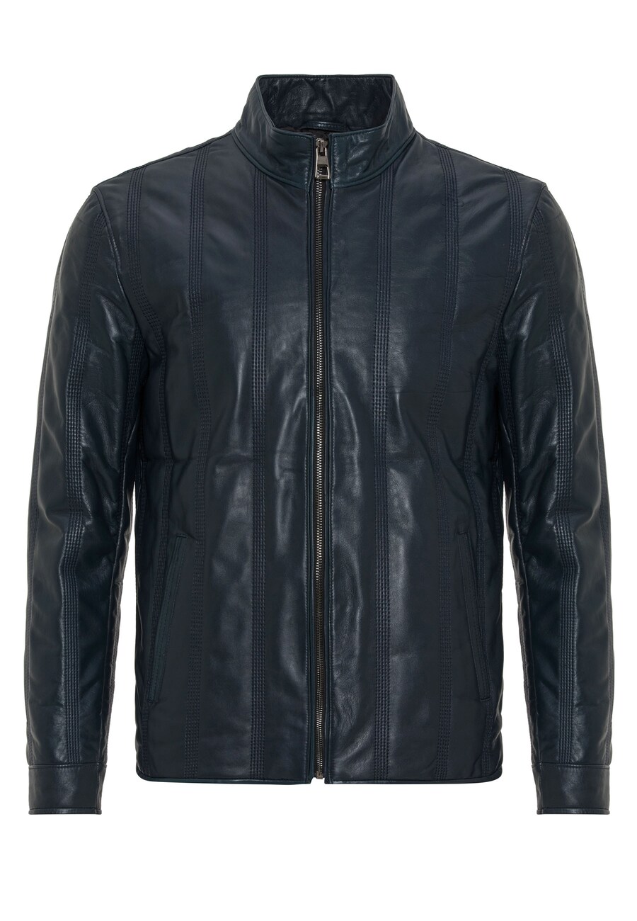 

Кожаная куртка Jimmy Sanders Between-Season Jacket, темно-синий