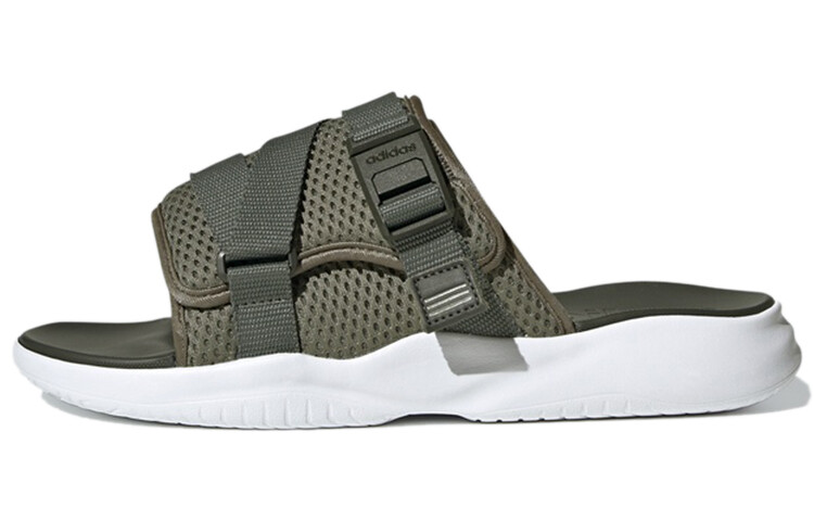 

Шлепанцы унисекс темно-зеленые/белые Adidas Neo