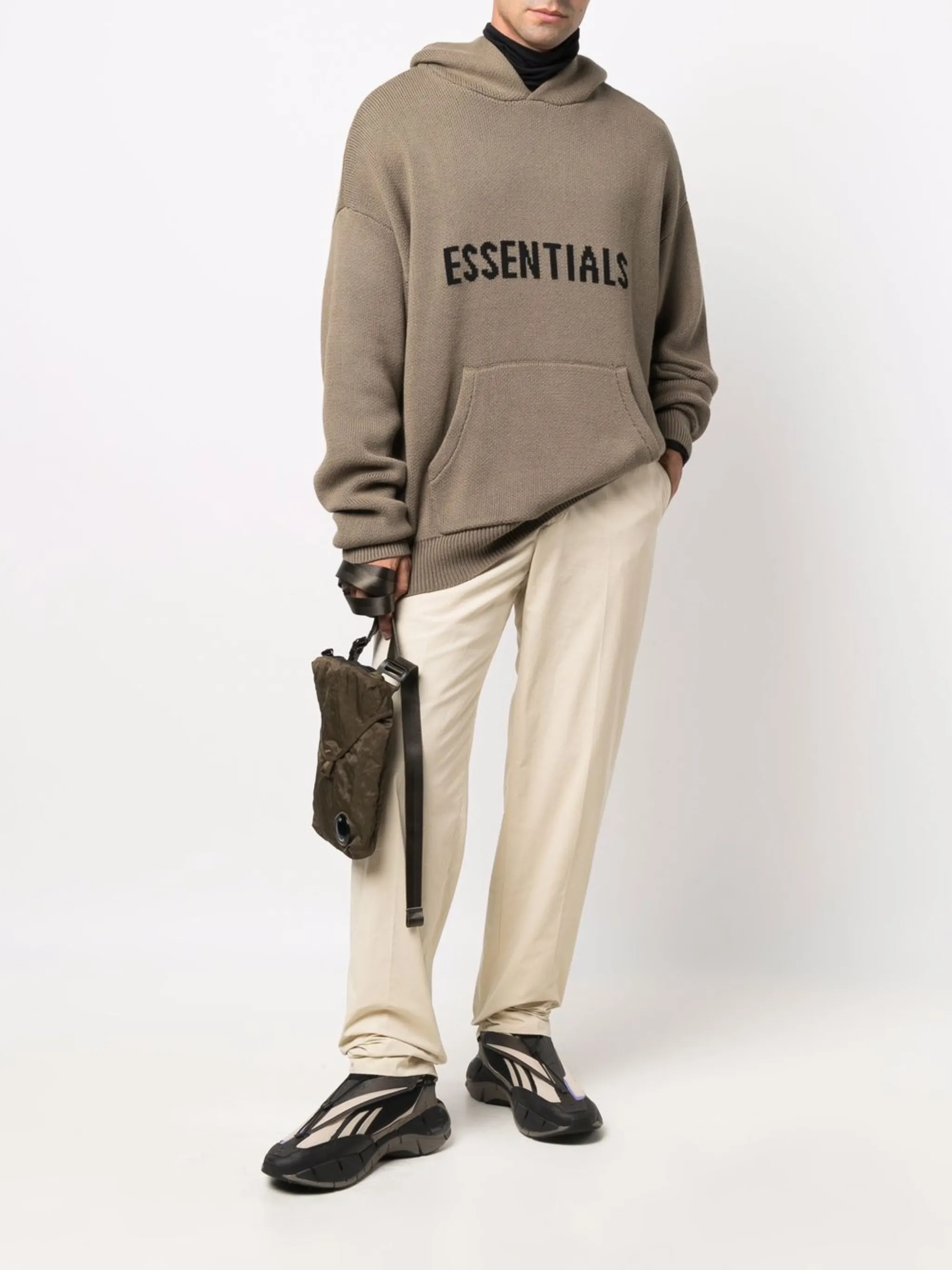 Худи с логотипом Fear Of God Essentials, зеленый — фото 3