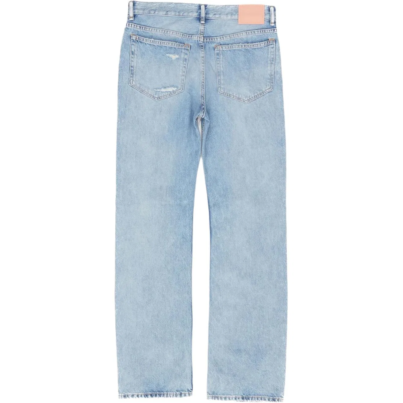 Джинсы с потертостями и патчем с логотипом Acne Studios, Blue — фото 3