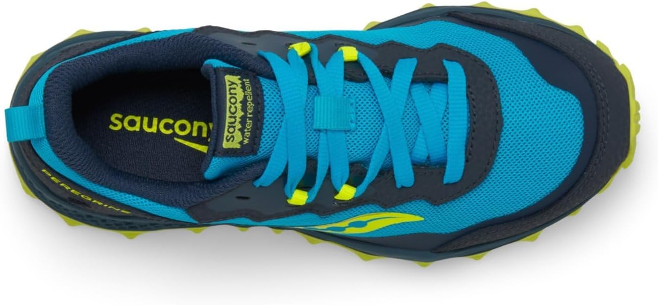 Детские кроссовки Saucony с альтернативной застежкой на липучке, синий — фото 2