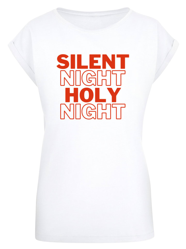 

F4NT4STIC Футболка "Тихая ночь, Святая ночь, Рождество" белого цвета, Белый, F4NT4STIC Футболка "Тихая ночь, Святая ночь, Рождество" белого цвета