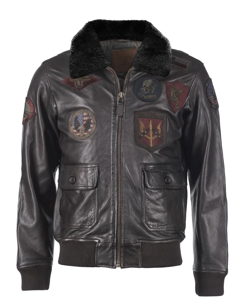 

Кожаная куртка TOP GUN "TGJ1001", коричневый