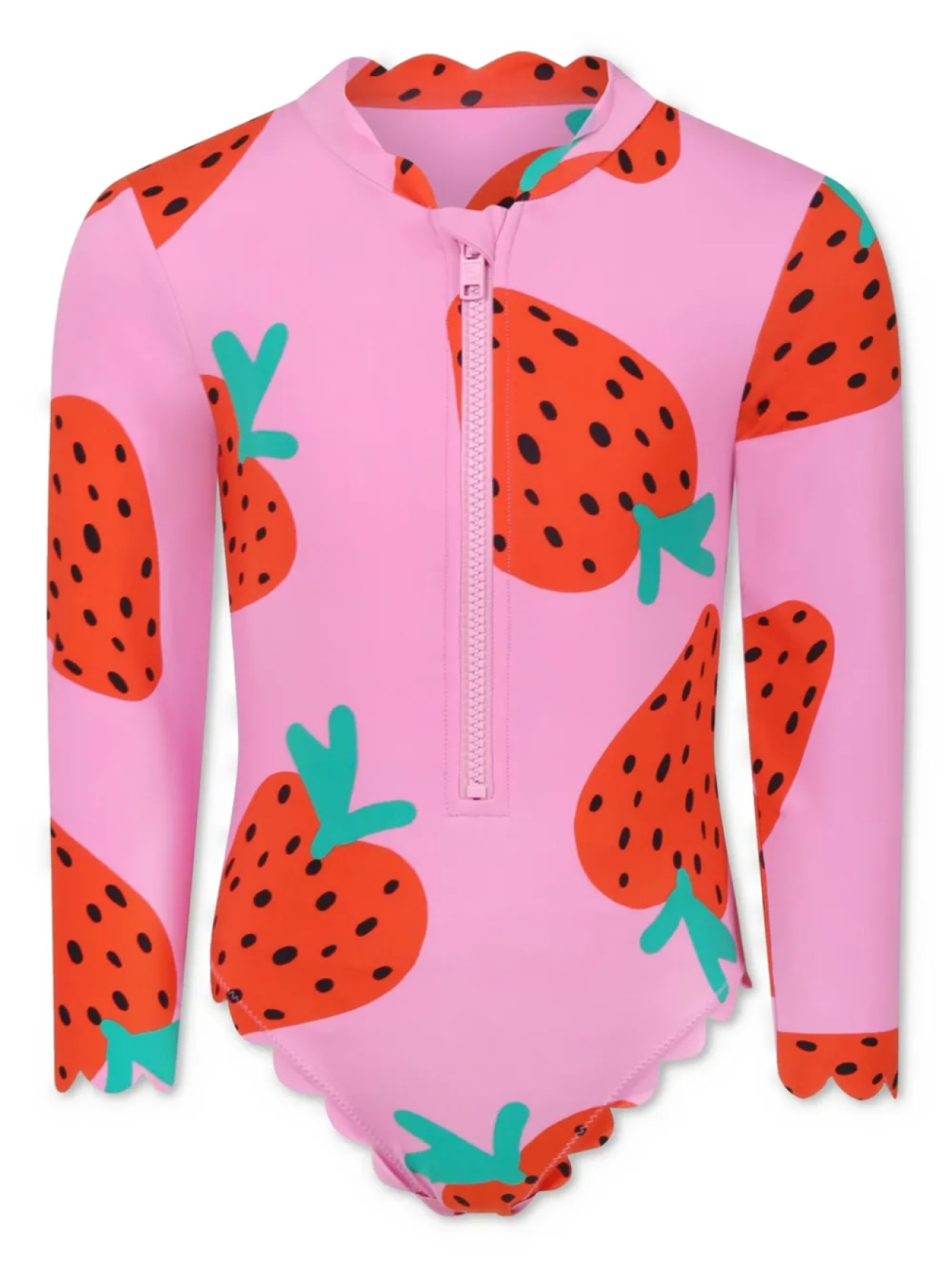 

Stella McCartney Kids купальник с длинными рукавами и принтом клубники, розовый