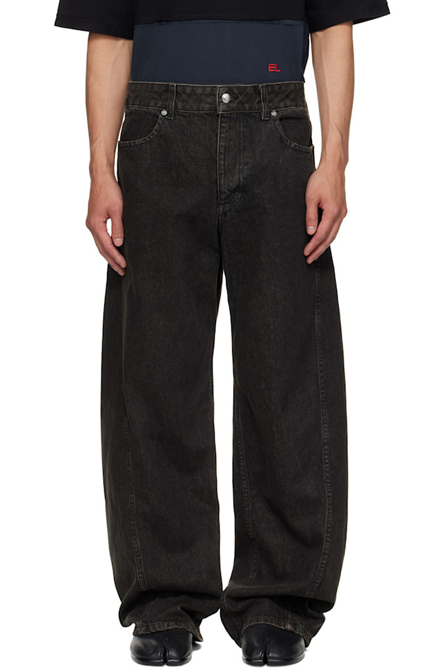 

Гибкие джинсы Eckhaus Latta, серый