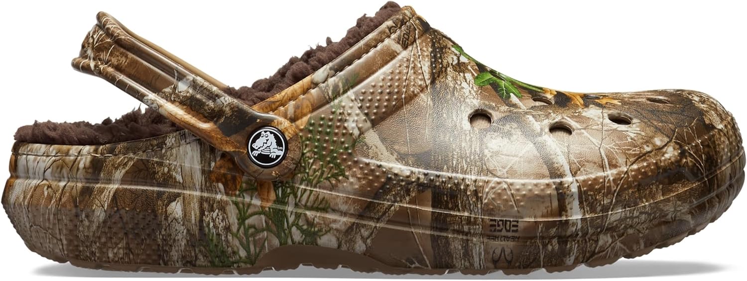Сабо Унисекс Классические с подкладкой Realtree Crocs, шоколадный — фото 4