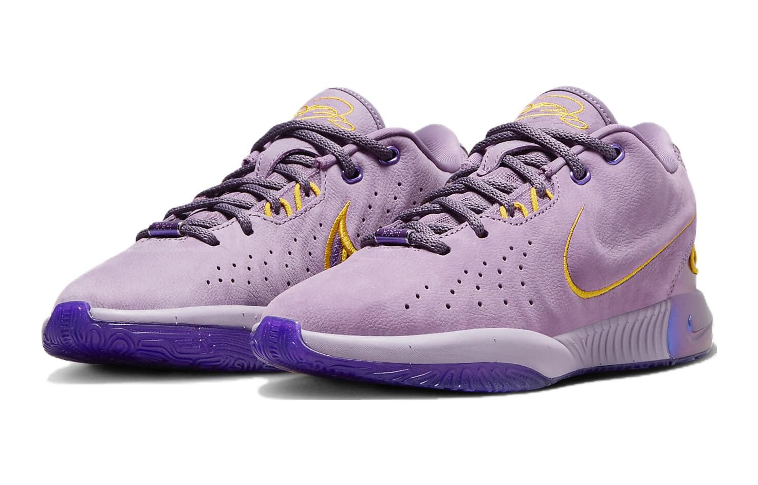 Nike Lebron 21 Kids Баскетбольные кроссовки для детей, Пурпурная пыль / Пурпурная Персия / Университетское золото — фото 3