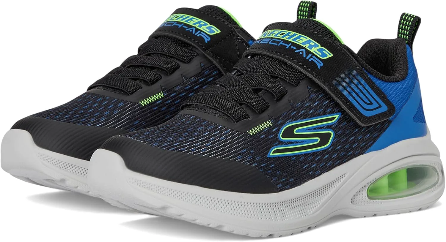 Кроссовки Skechers для мальчиков Microspec Max Advance-Squad-p, черный/синий