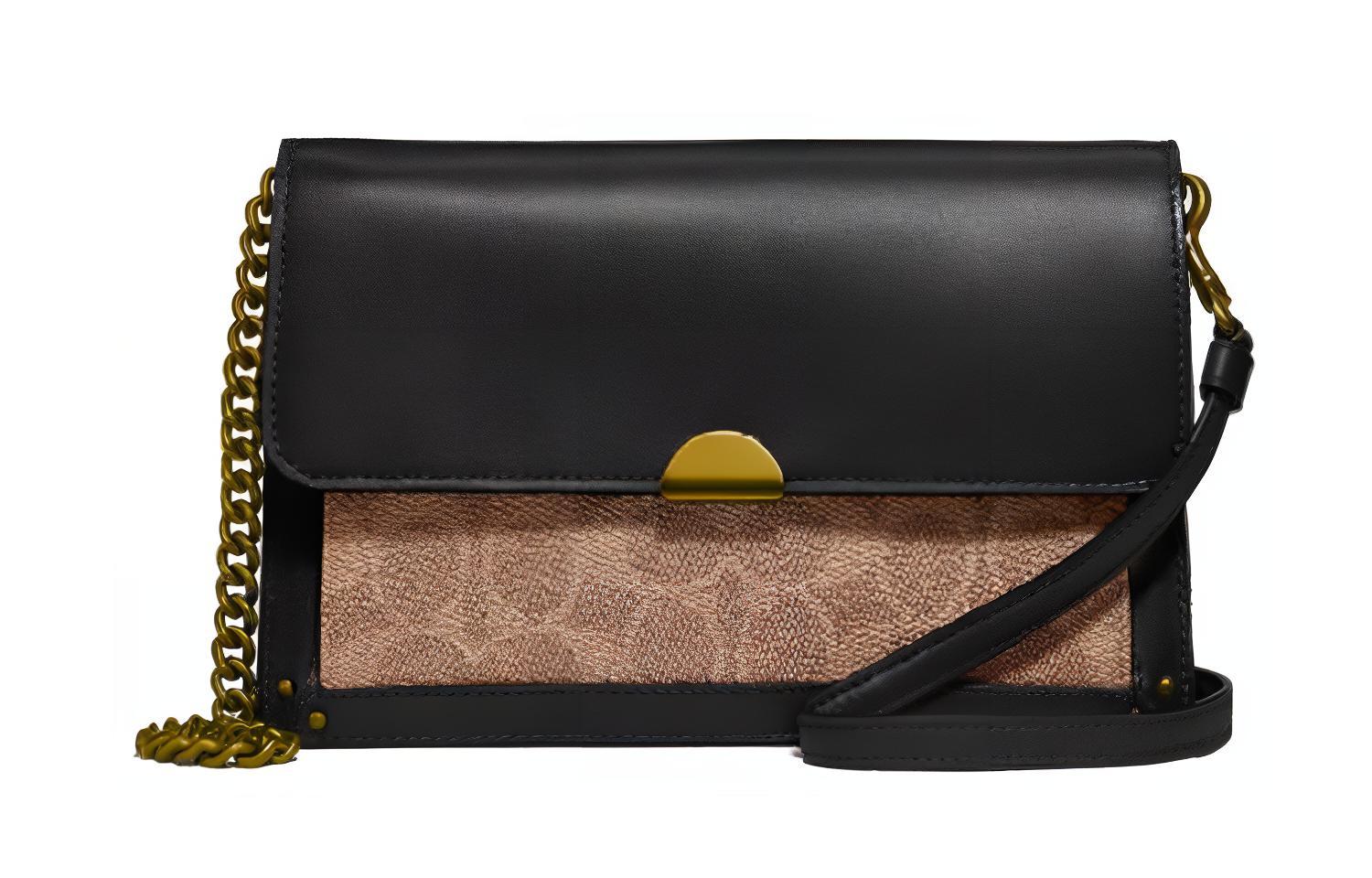 

Сумка через плечо Dreamer Canvas Chain, наплечная сумка, женская, черно-коричневая монограмма COACH