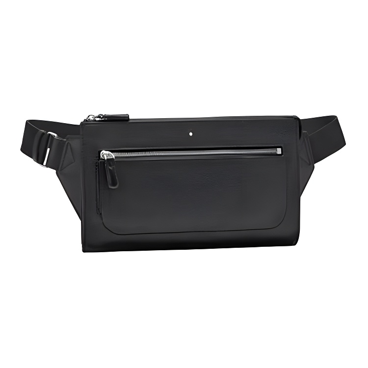 

MONTBLANC Кожаная поясная сумка кроссбоди, мужская черная Fanny Pack
