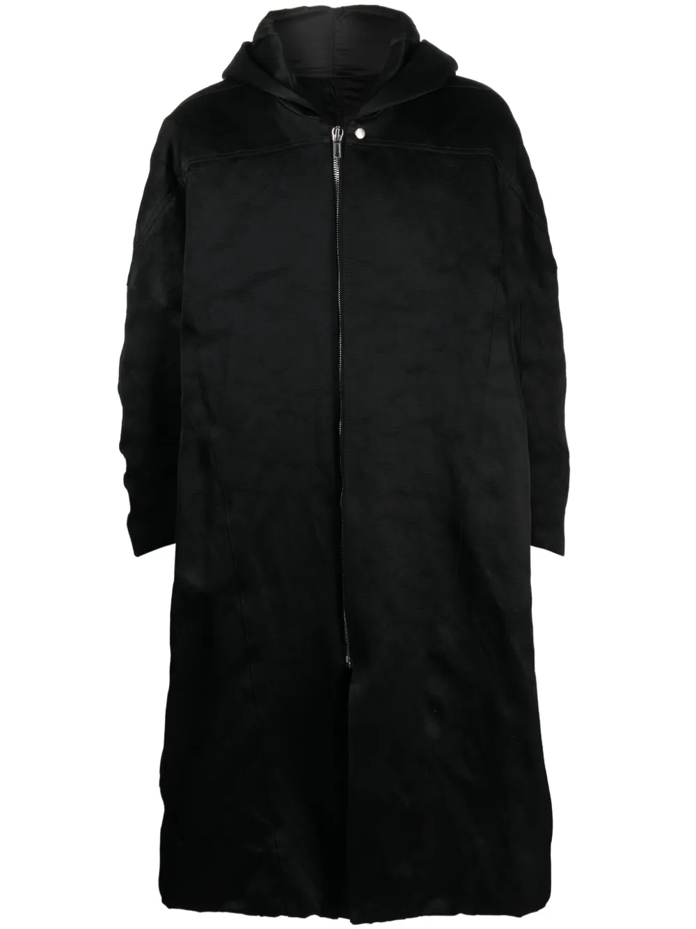 

Фактурное пальто с капюшоном Rick Owens, черный