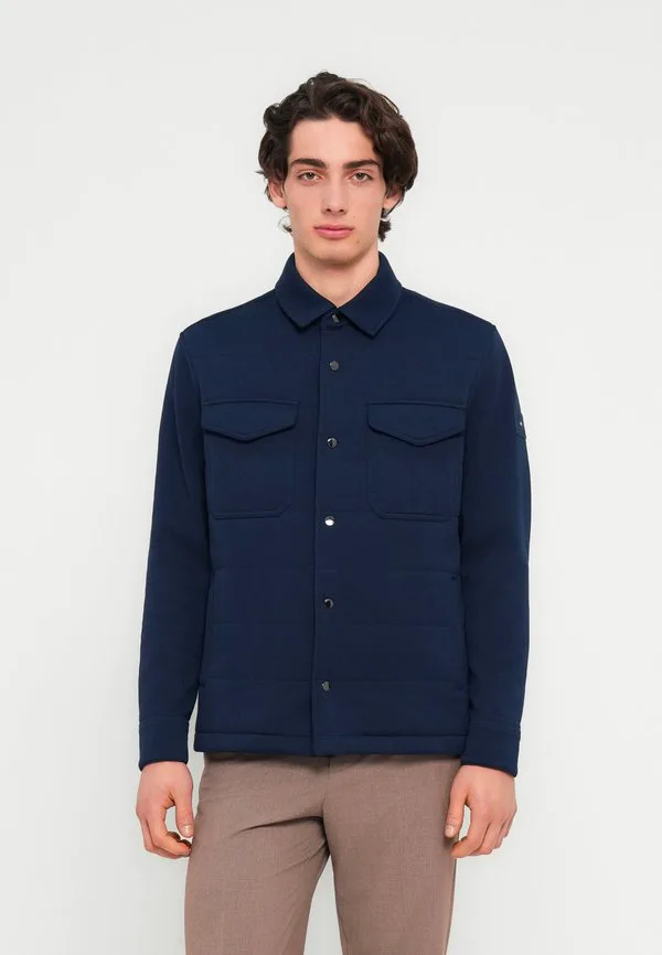 Рубашка-Кардиган из технологичного трикотажа с накладными карманами Tommy Hilfiger, Navy