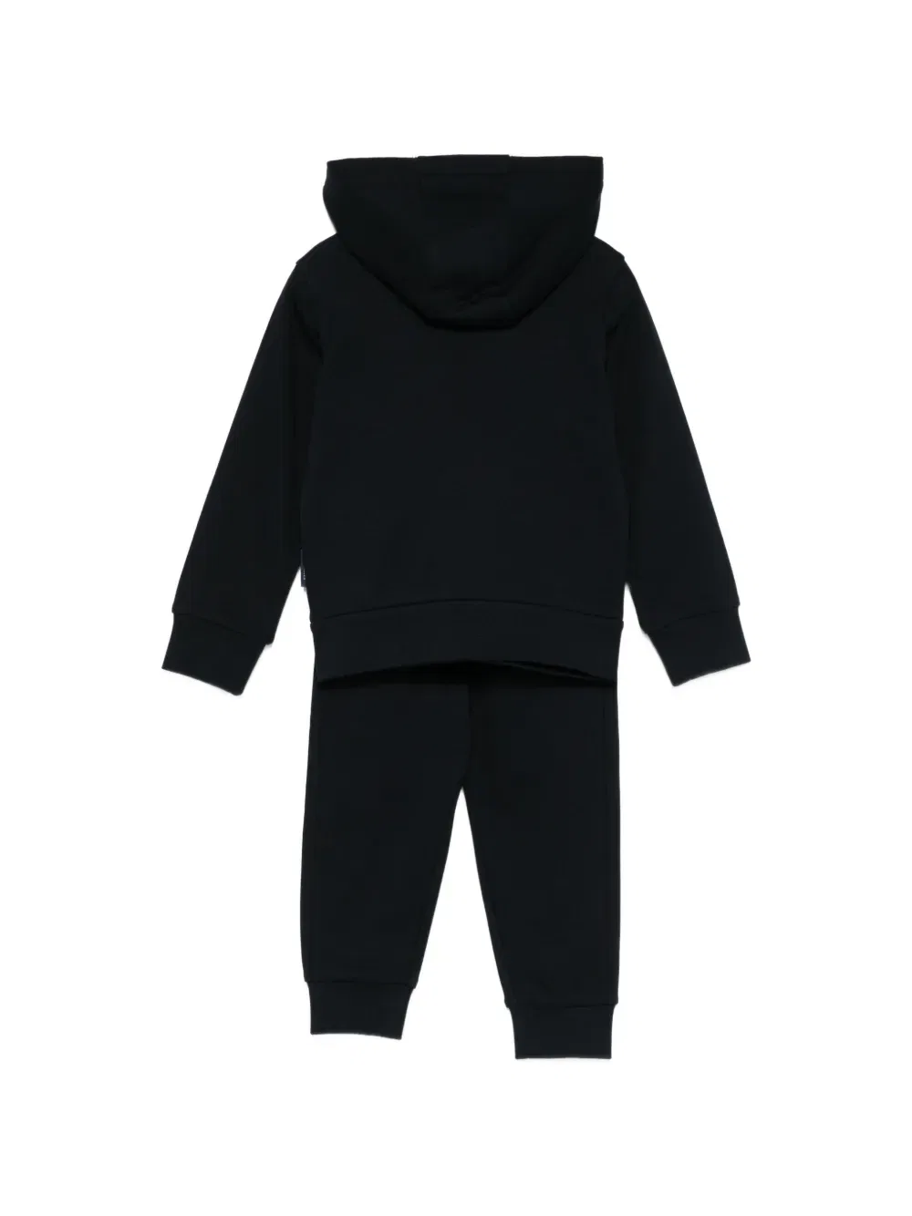 Спортивный костюм с капюшоном и логотипом Moncler Enfant, черный — фото 2