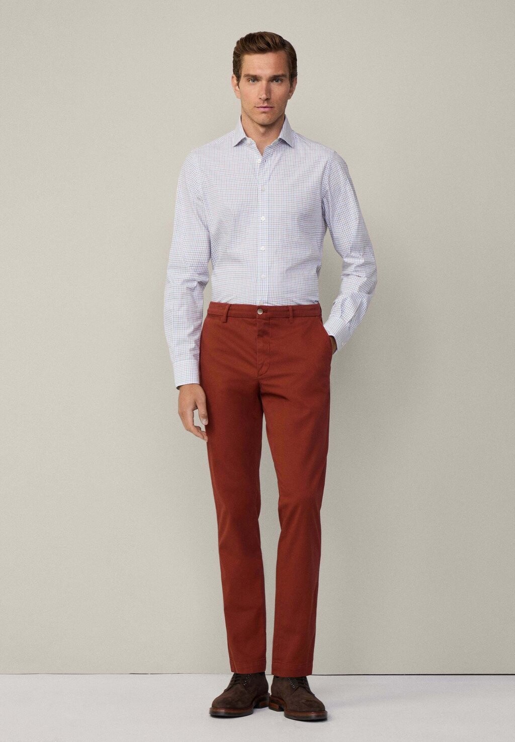 

Чиносы TEXTURED Hackett London, цвет Cognac