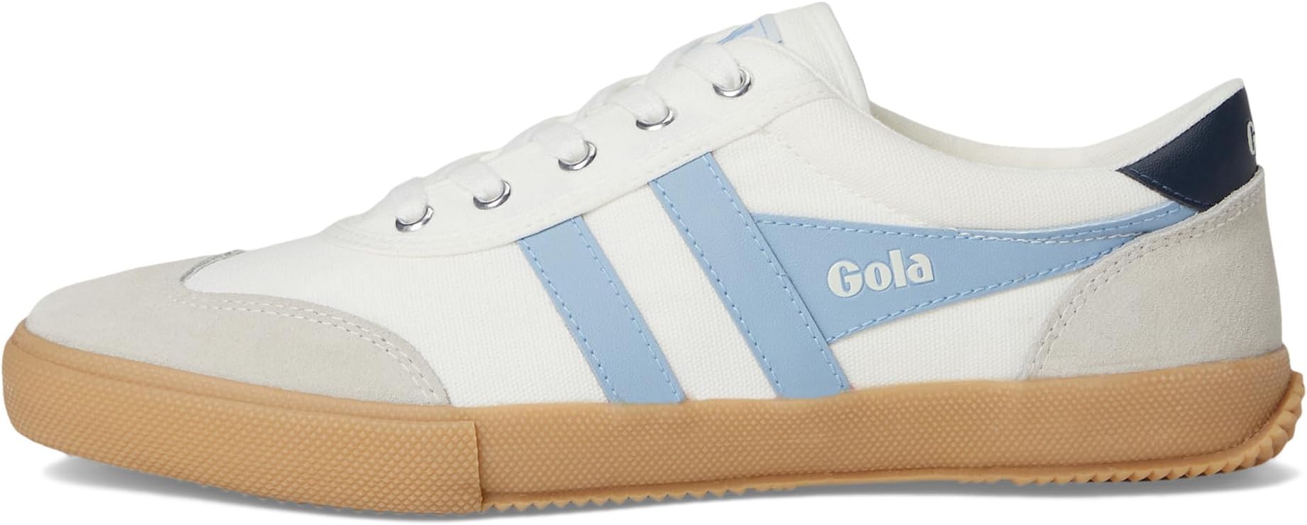 Кроссовки Gola Badminton, цвет Off White/Air/Navy/Gum — фото 4