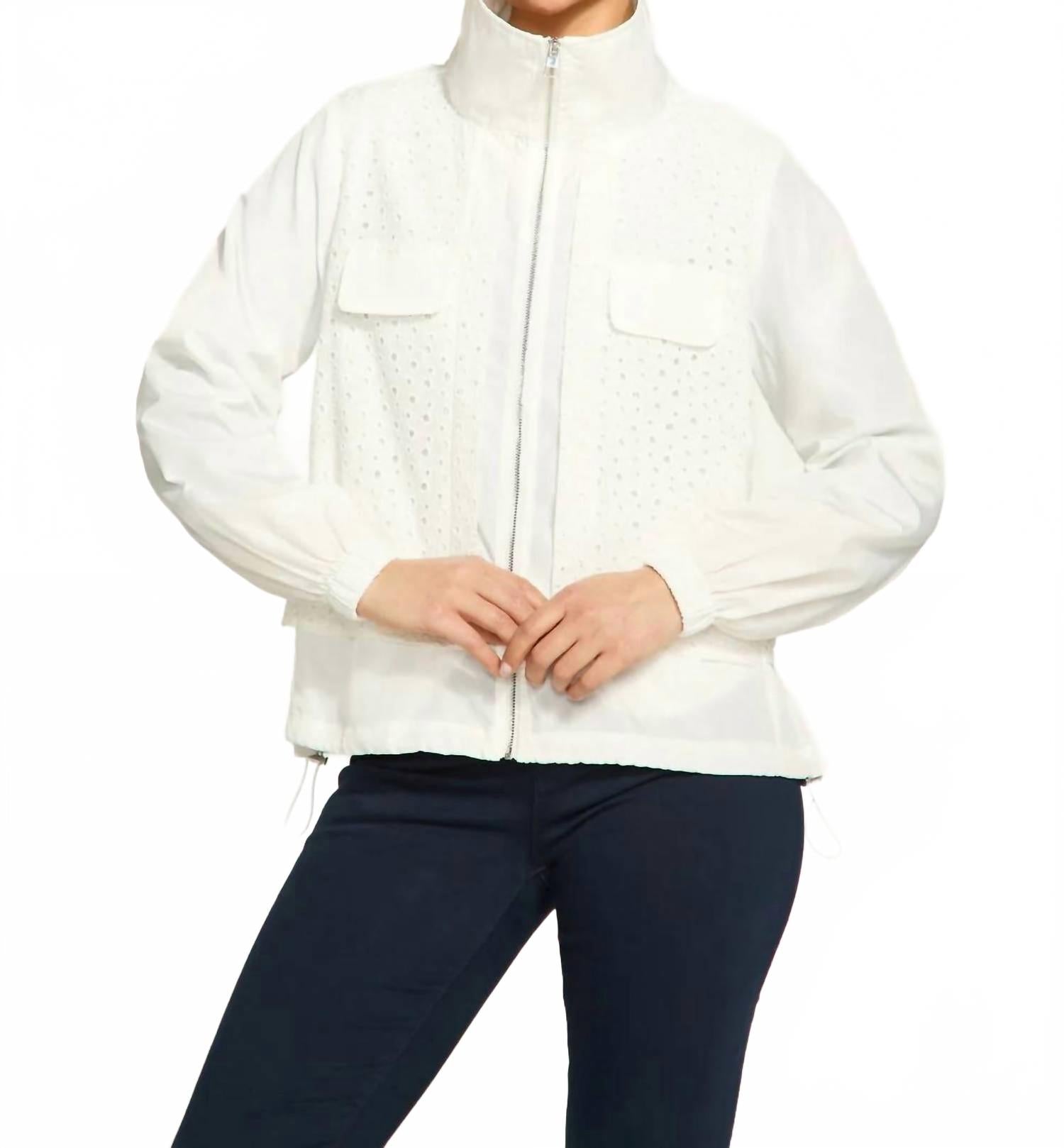 

FDJ Куртка из кружева с перфорацией, белая