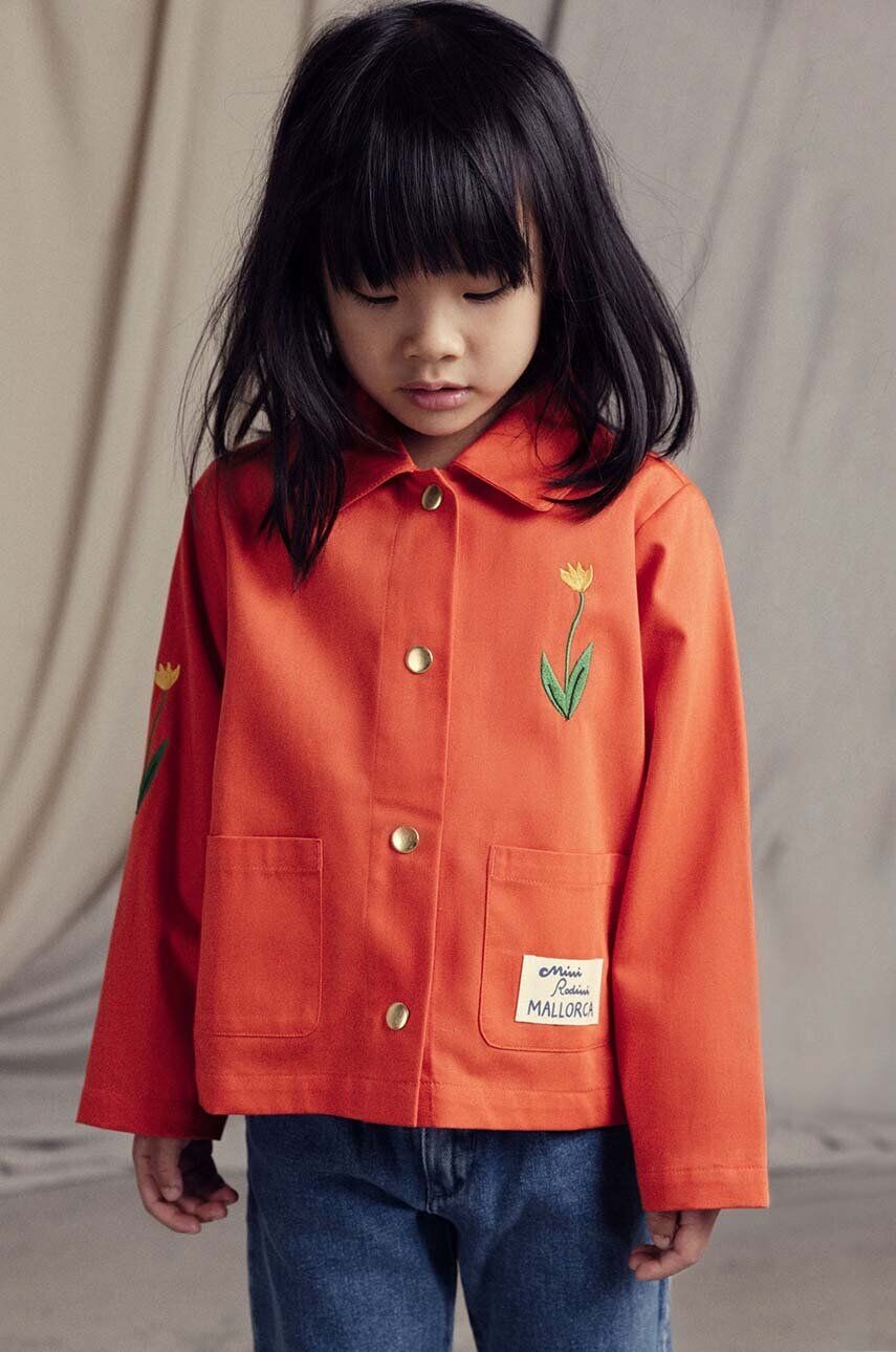 

Детская куртка Mini Rodini из хлопка Майорка, оранжевый