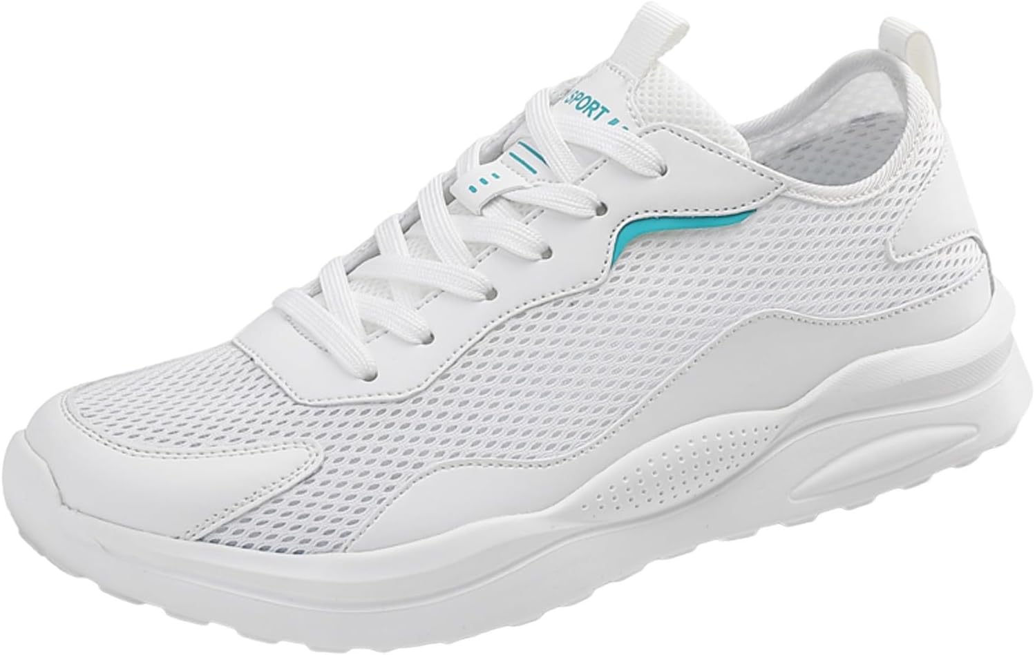 

Мужские дышащие кроссовки из сетки, удобные легкие обувь для ходьбы, тренировок в спортзале, бега и повседневной моды Generic, белый