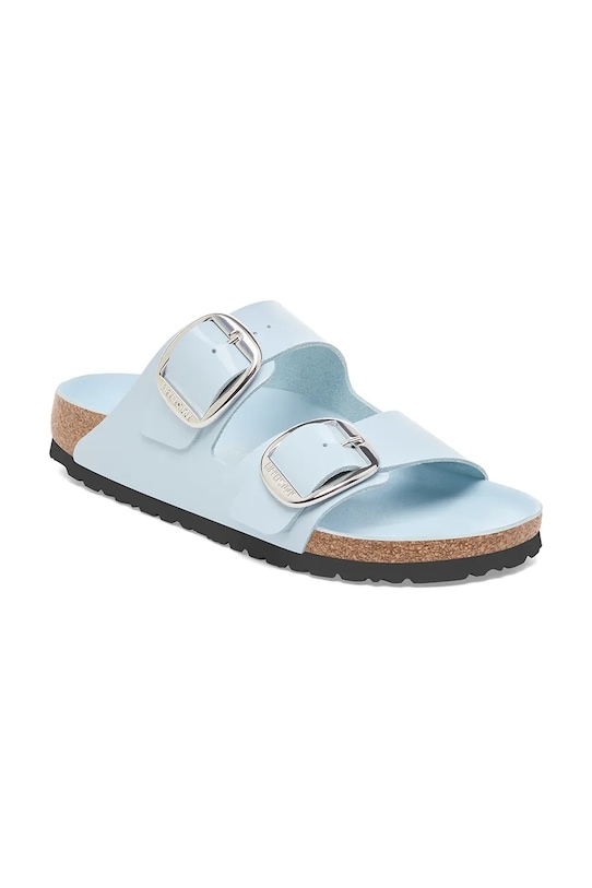 Кожаные шлепанцы Arizona с широкой пряжкой Birkenstock, синий — фото 2