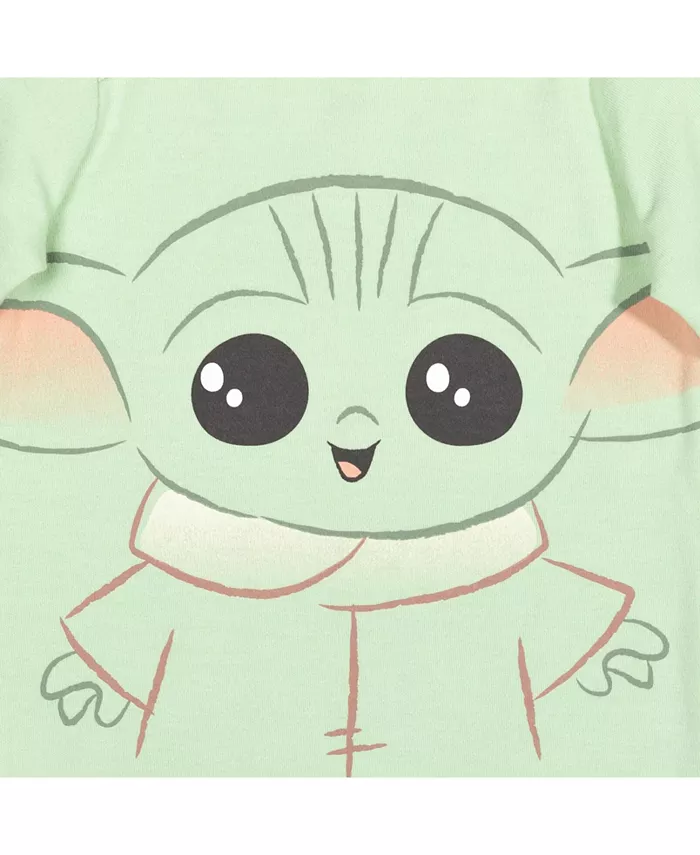 Комплект для новорожденных мальчиков: ночная рубашка и шапочка Yoda Star Wars, зеленый — фото 4