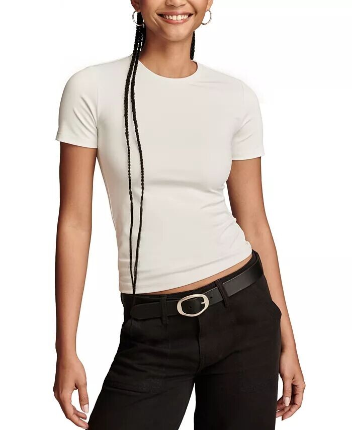 

Женская футболка с короткими рукавами и контуром Lucky Brand, белый