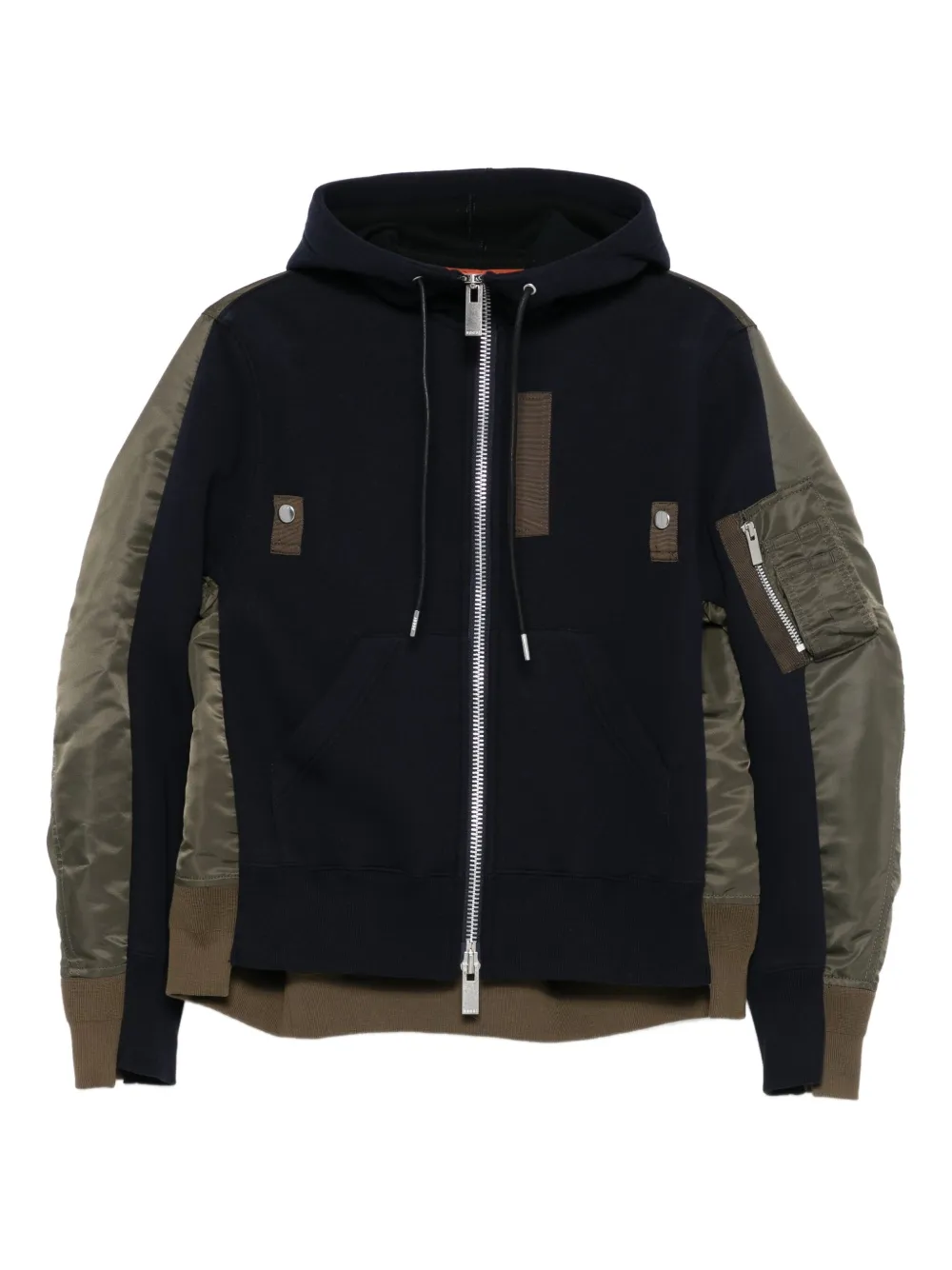 

Куртка с капюшоном и панелями SACAI, синий
