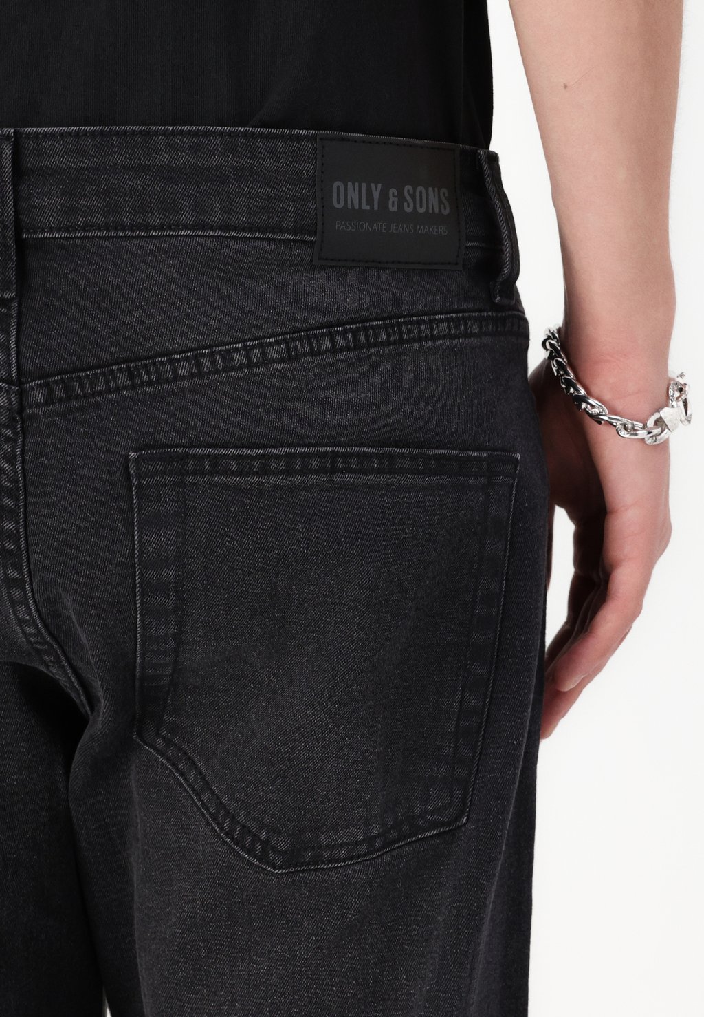 

Джинсы прямого кроя ONSWEFT BOX Only & Sons, черный деним