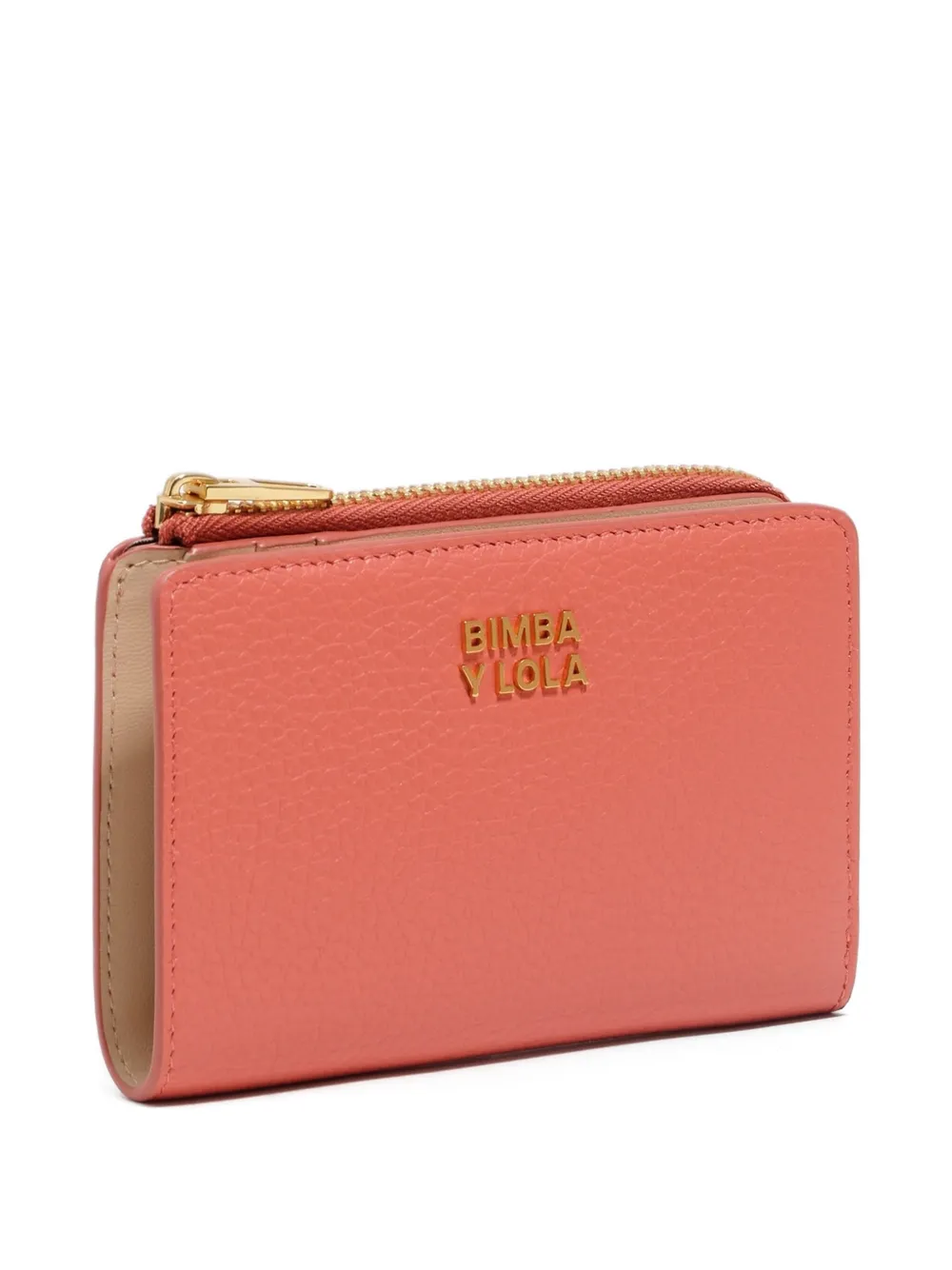 

Кожаный кошелек с логотипом и молнией Bimba y Lola, розовый