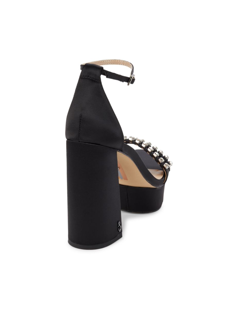 Атласные босоножки с декором Ninette Sam Edelman, черный — фото 3