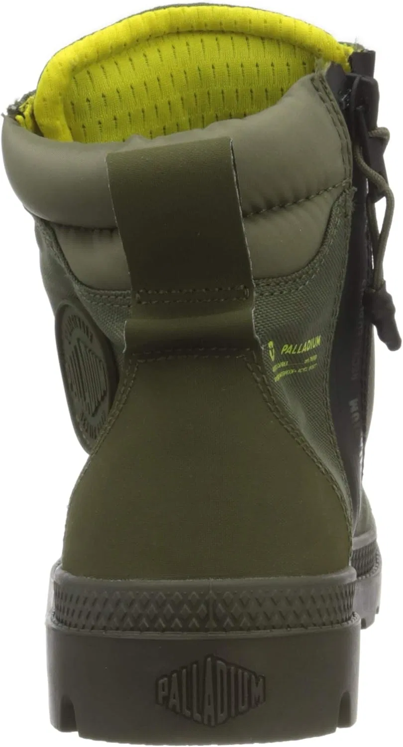 Унисекс водонепроницаемые ботильоны Palladium Pampa из переработанной стали, Olive Night — фото 3
