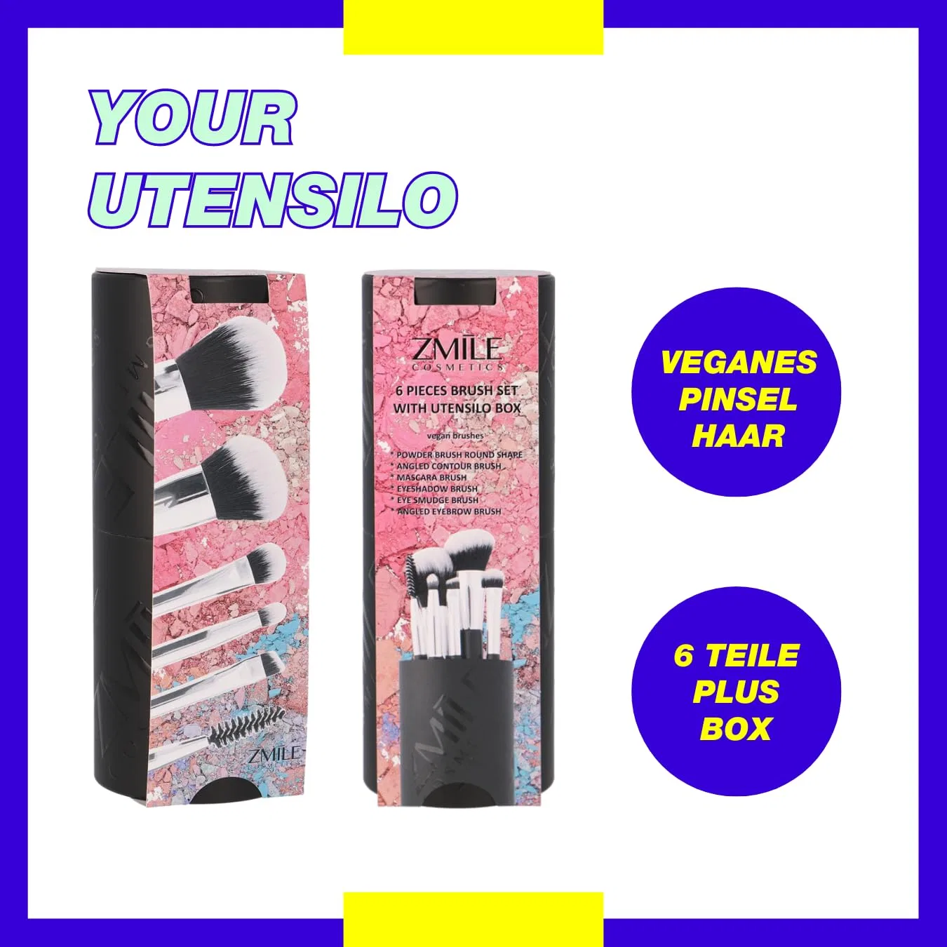 Набор веганских кистей для макияжа ZMILE COSMETICS Your Utensilo "Brushes" Zmile Cosmetics — фото 2